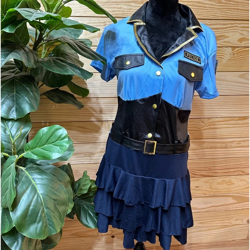 NWT Police Officer Halloween Costume Womens Size Large 12-14 Dress